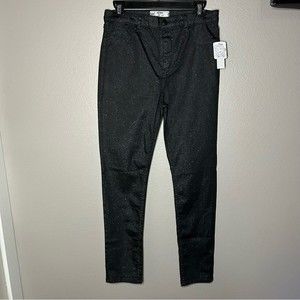 NEW Free People black glitter shimmer pants women’s size 30